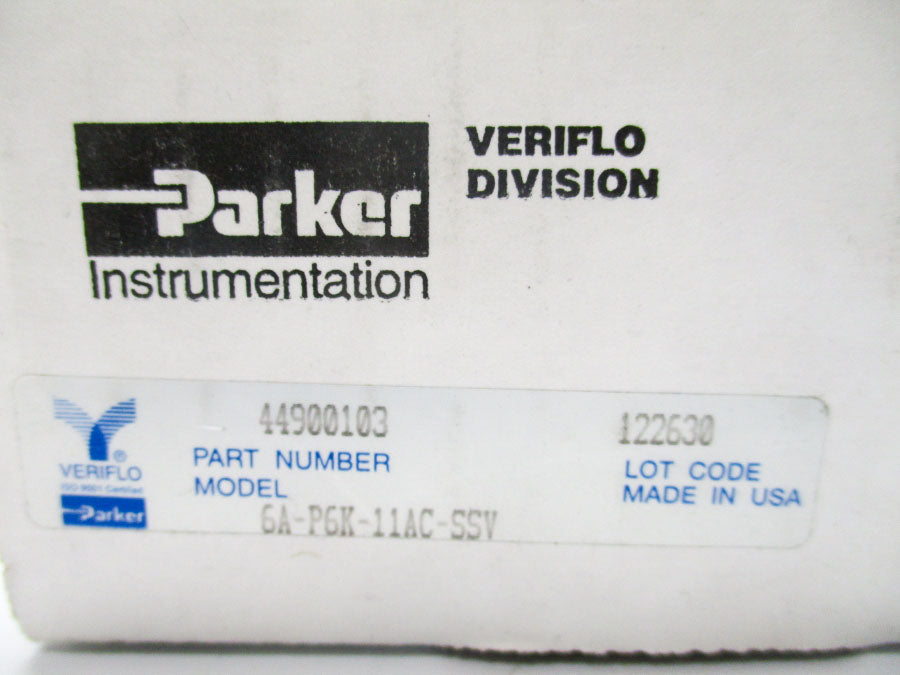 PARKER 44900103 6A-P6K-11AC-SSV NSMP
