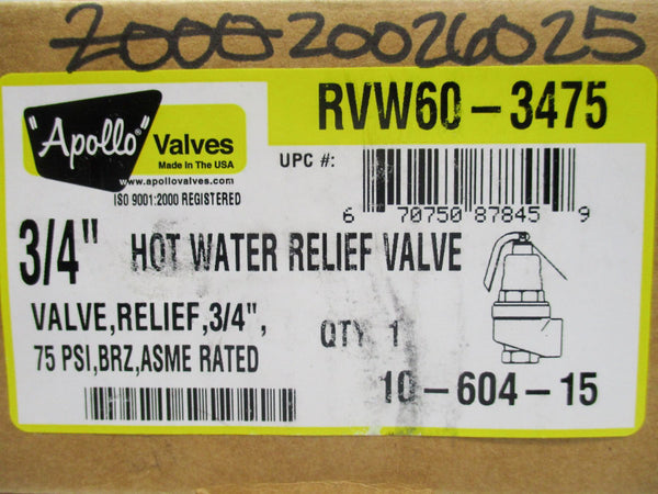 APOLLO VALVES RVW60-3475 10-604-15 75PSI 3/4" NSMP