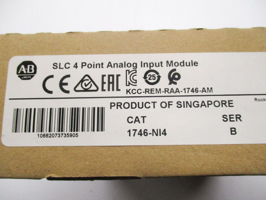 ALLEN BRADLEY 1746-NI4 SER, B DATE: 2020 (BR/WH) NSFS