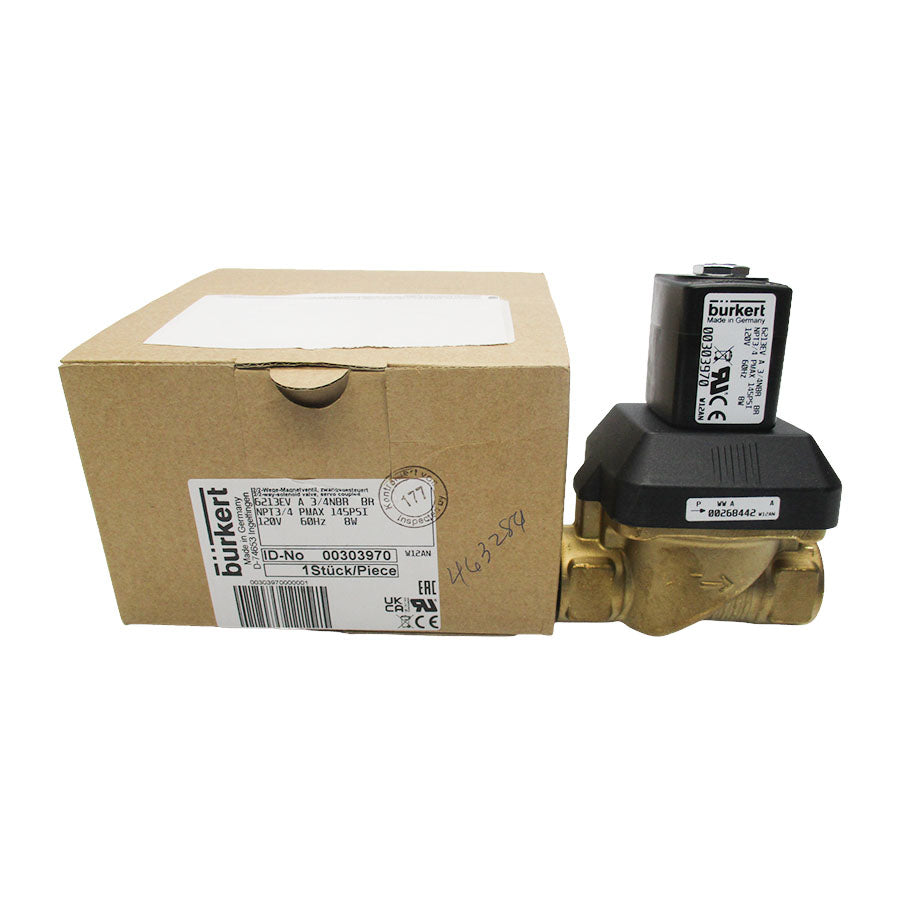 BURKERT 6213EVA3/4NBRBRNPT3/4 00303970 120V 145PSI NSMP