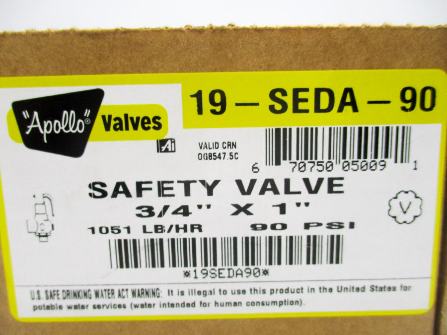 APOLLO VALVES 19-SEDA-90 90PSI 3/4" NSFS
