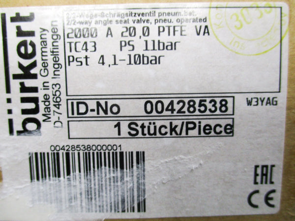 BURKERT 2000A20,0PTFEVATC43 00428538 NSMP