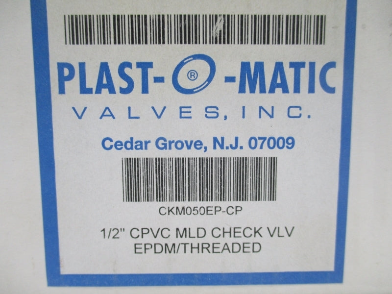 PLAST-O-MATIC CKM050EP-CP 1/2" NSMP