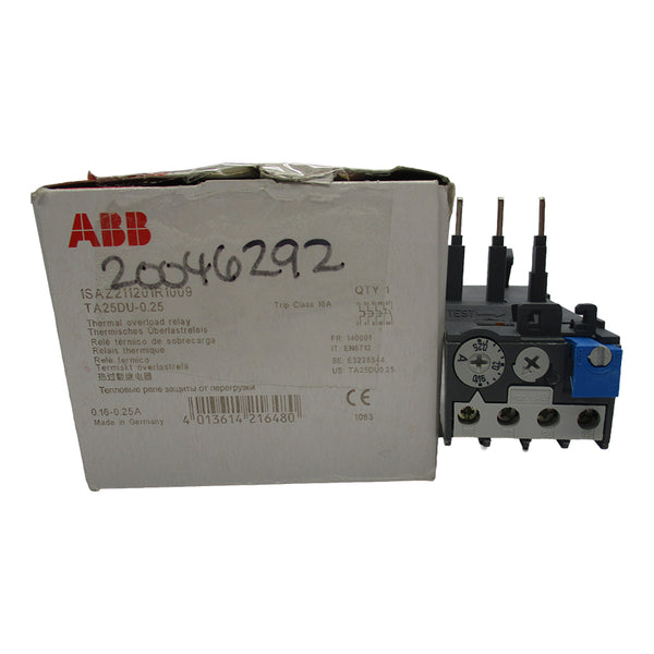 ABB 1SAZ211201R1009 TA25DU-0.25 690V 0.16-0.25A NSMP
