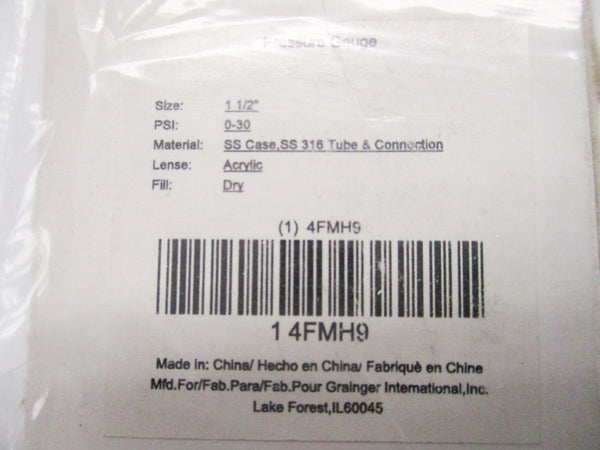 INDUSTRIAL SPARE PART 4FMH9 0-30PSI 1 1/2" NSNP