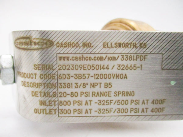 CASHCO 3381 3/8" 300PSI NSNP