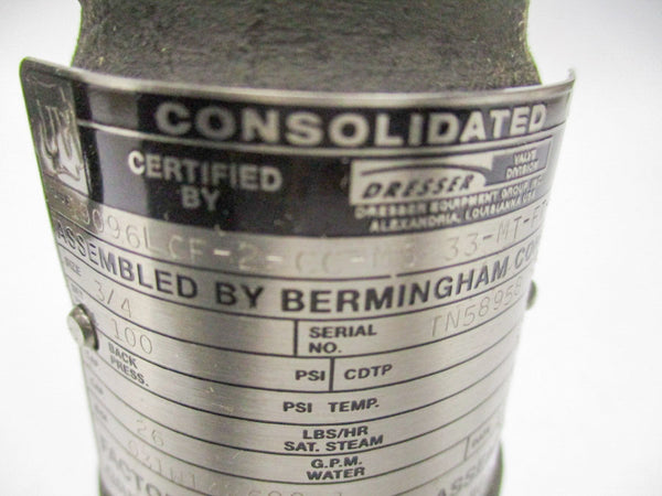 CONSOLIDATED 190906LCF-2-CC-MS-33-MT-FT-LA 100PSI 3/4" NSNP