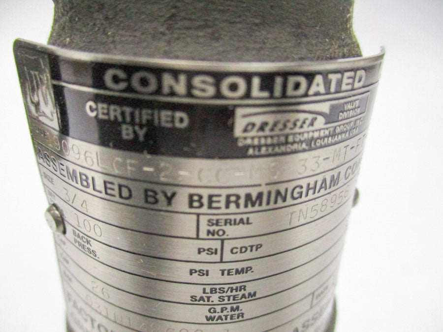 CONSOLIDATED 190906LCF-2-CC-MS-33-MT-FT-LA 100PSI 3/4" NSNP