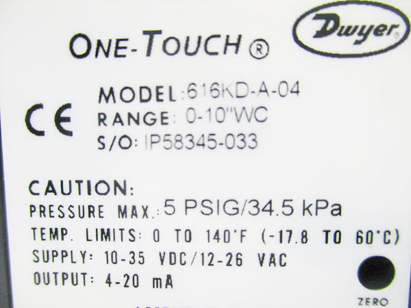 DWYER 616KD-A-04 10-35VDC 5PSI NSNP