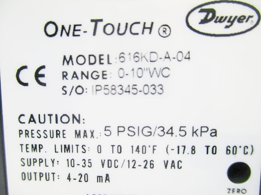 DWYER 616KD-A-04 10-35VDC 5PSI NSNP