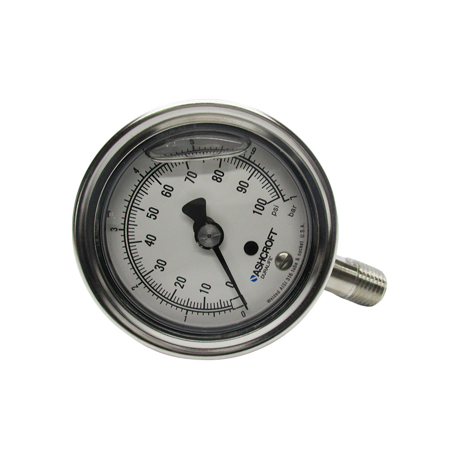 ASHCROFT 25-1009-SWL-02L-100/BR 0-100PSI 2-1/2" NSNP