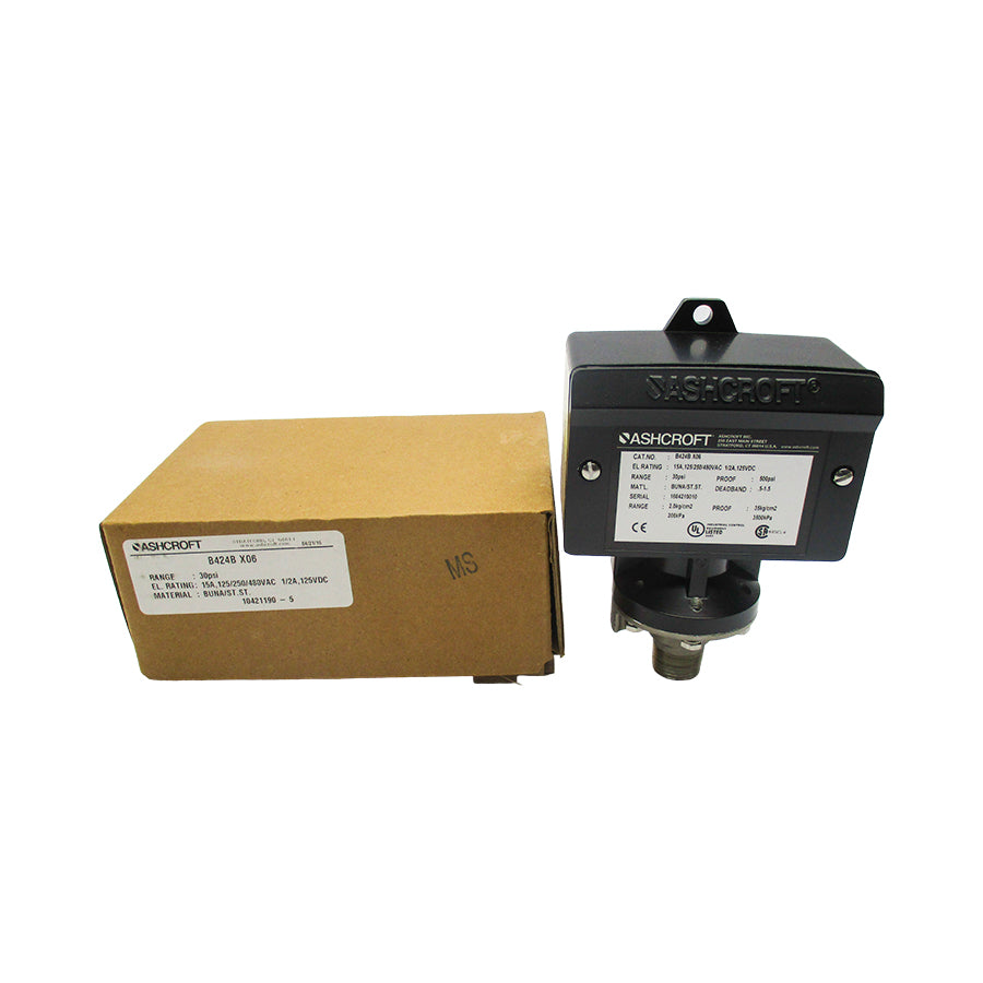 ASHCROFT B424BX06 120/250/480VAC 15A 30PSI NSMP