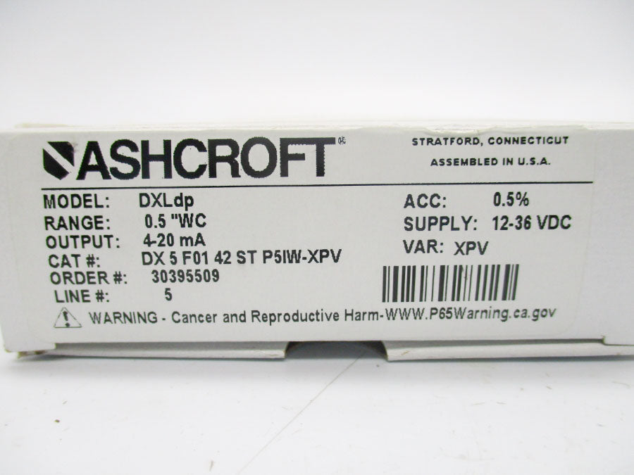 ASHCROFT DXLDP DX5F0142STP5IW-XPV 12-36VDC NSMP