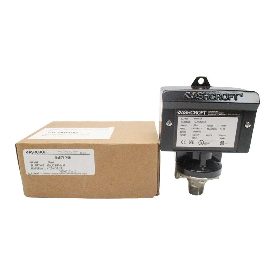 ASHCROFT B450VX06 125/250VAC 15A 100PSI NSMP