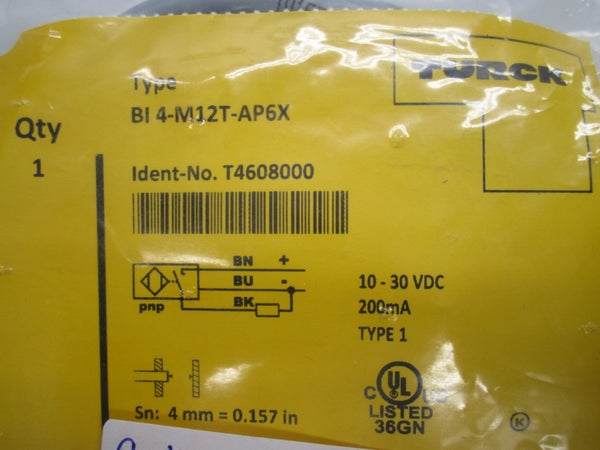 TURCK BI4-M12T-AP6X T4608000 10-30VDC NSMP