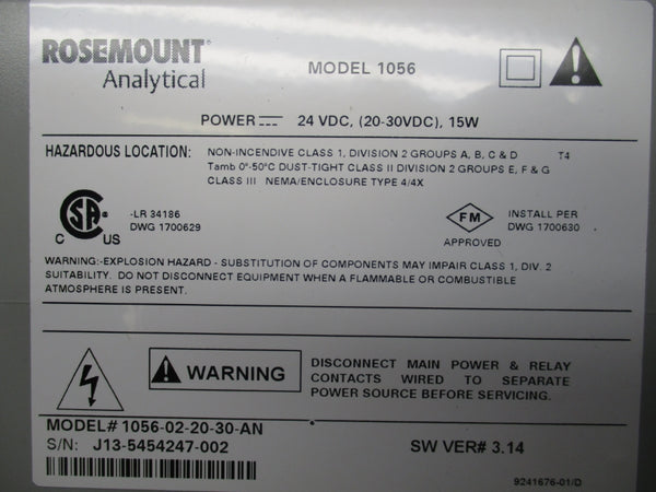 ROSEMOUNT 1056-02-20-30-AN 24VDC NSNP