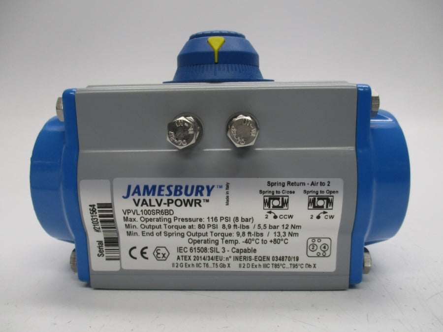 JAMESBURY VPVL100SR6BD 116PSI NSMP