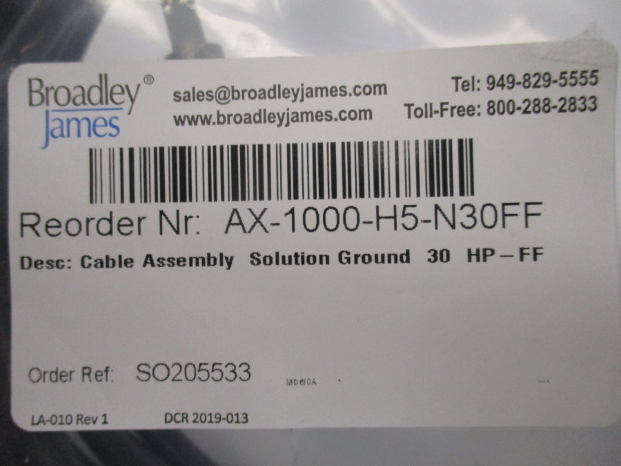 BROADLEY JAMES AX-1000-H5-N30FF NSMP