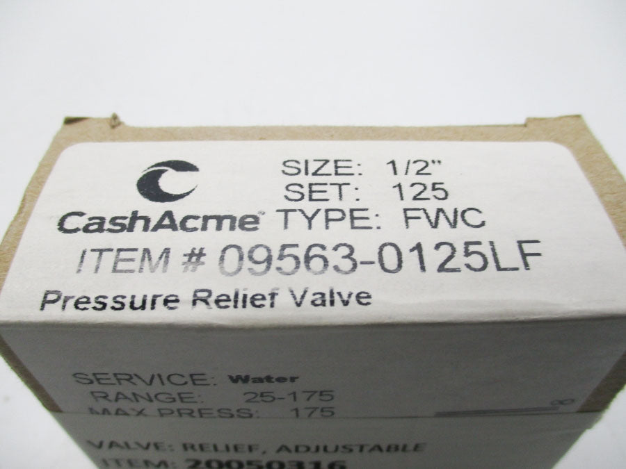 CASHACME 09563-0125LC FWC 25-175PSI 1/2" NSMP