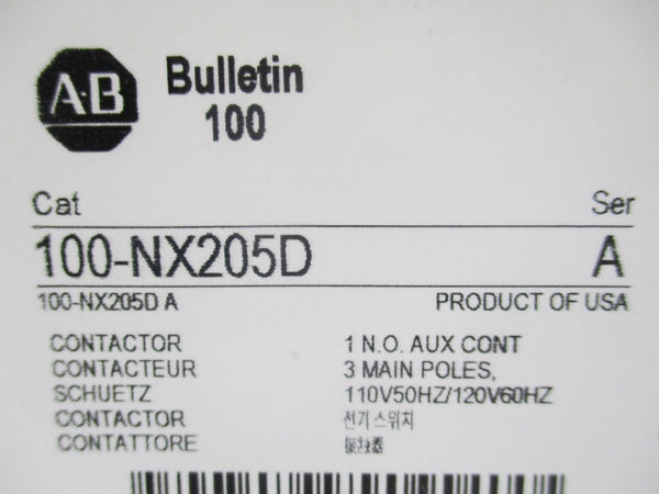 ALLEN BRADLEY 100-NX205D SER. A 110/120V 32A (WH) NSMP
