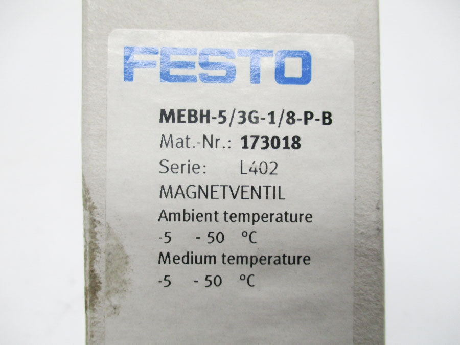 FESTO MEBH-5/3G-1/8-P-B 173018 24VDC NSMP