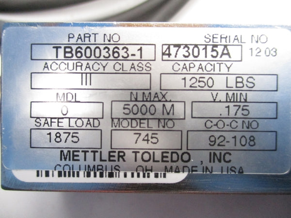 METTLER TOLEDO TB600363-1 NSNP