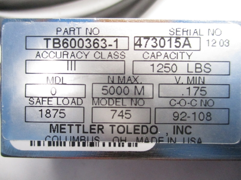 METTLER TOLEDO TB600363-1 NSNP