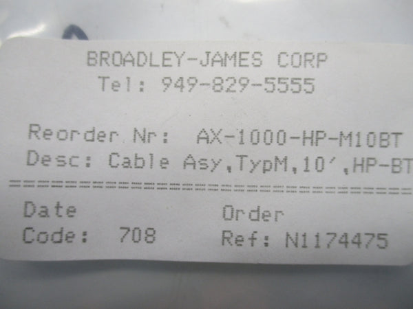 BROADLEY-JAMES AX-1000-HP-M10BT NSMP