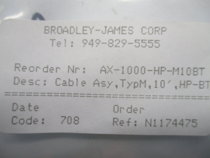 BROADLEY-JAMES AX-1000-HP-M10BT NSMP
