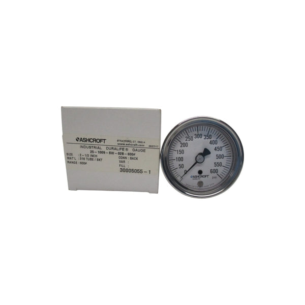 ASHCROFT 25-1009-SW-02B-600# 600PSI NSMP