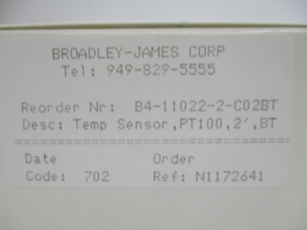 BROADLEY JAMES B4-11022-2-C02BT NSMP