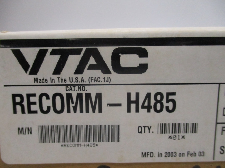 VTAC REC0MM-H485 5VDC F/W 1.004 5VDC NSFS