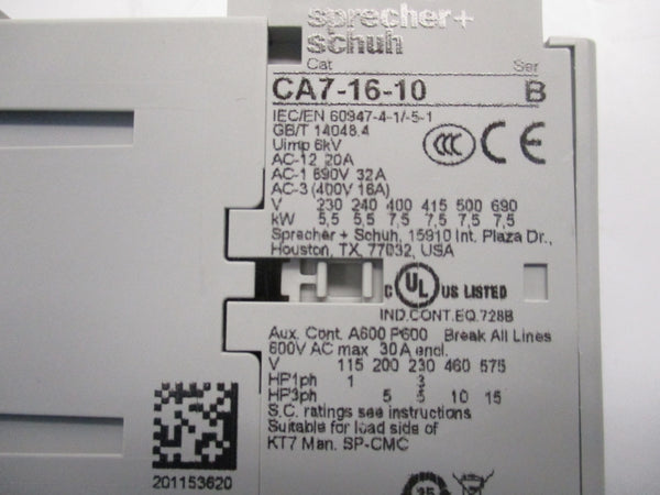 SPRECHER+SCHUH CA7-16-10-24Z 24VAC 16A  NSMP