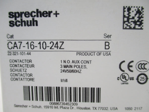 SPRECHER+SCHUH CA7-16-10-24Z 24VAC 16A  NSMP