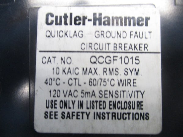 CUTLER -HAMMER QCGF1015 120VAC 15A NSMP