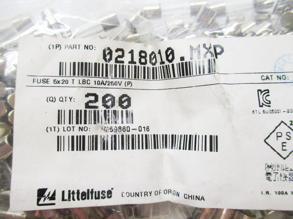 LITTLEFUSE 0218010.MXP (PKG OF 200) NSMP
