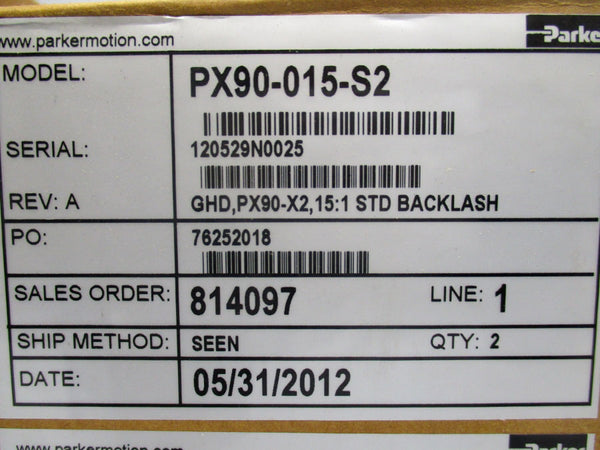 PARKER PX90-015-S2 REV. A NSMP
