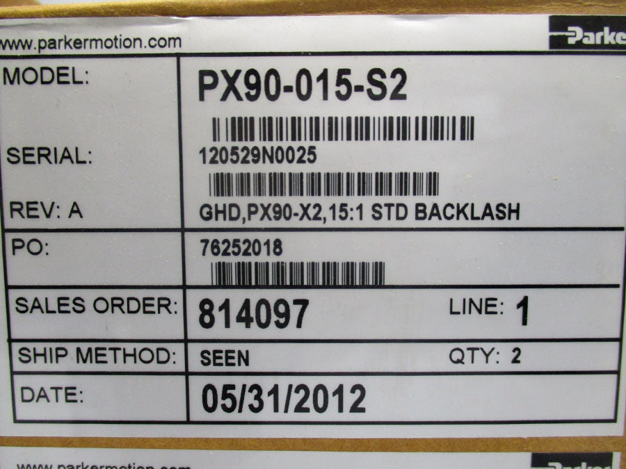 PARKER PX90-015-S2 REV. A NSMP
