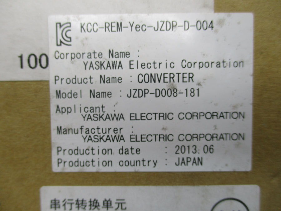 YASKAWA JZDP-D008-181 NSMP