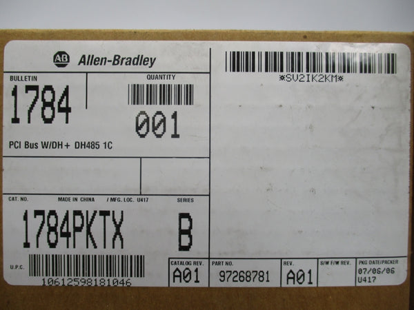 INDUSTRIAL SPARE PART 1784-PKTX SER. B REV. A01 DATE: 2006 NSFS