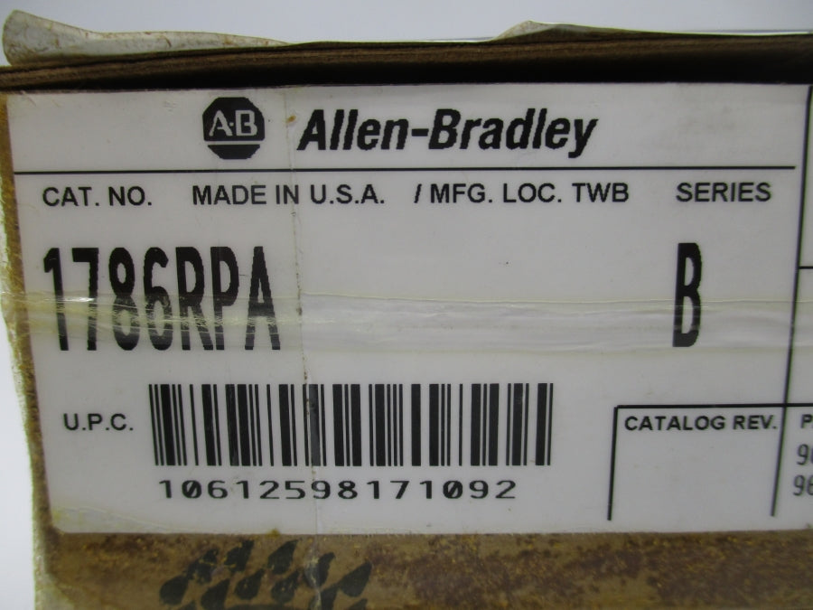 INDUSTRIAL SPARE PART 1786-RPA SER. B 24VDC 1.6A NSMP