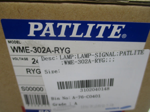 PATLITE WME-302A-RYG 24VAC NSFS