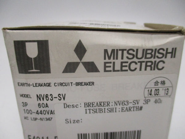 MITSUBISHI NV63-SV 100-440VAC 60A NSMP