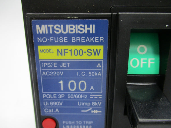 MITSUBISHI NF100-SW 220VAC 100A UNMP