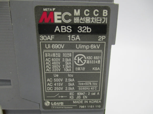 MEC ABS32B 600VAC 15A NSNP