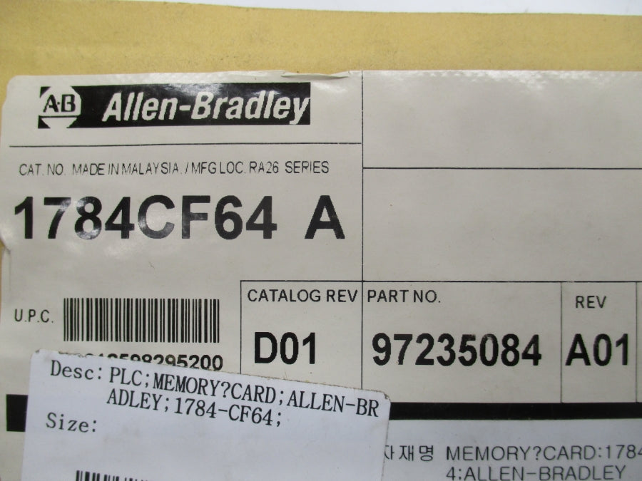 INDUSTRIAL SPARE PART 1784-CF64 SER. A REV. D01 NSMP