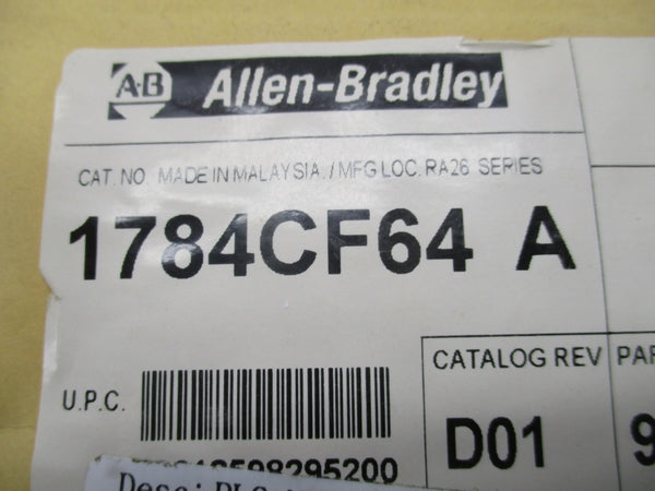 INDUSTRIAL SPARE PART1784CF64 SER. A REV. D01 DATE: 2008 NSFS