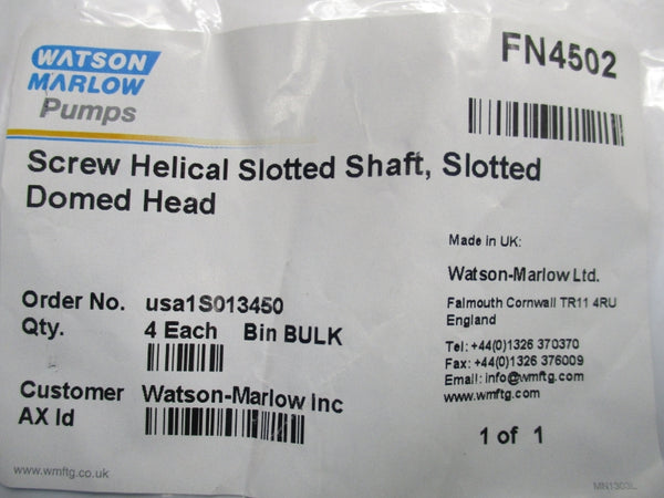 WATSON MARLOW FN4502 (PKG OF 4) NSMP