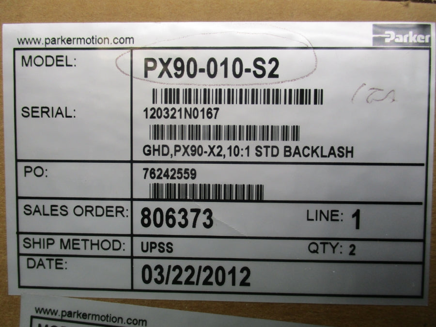 PARKER PX90-010-S2 NSMP