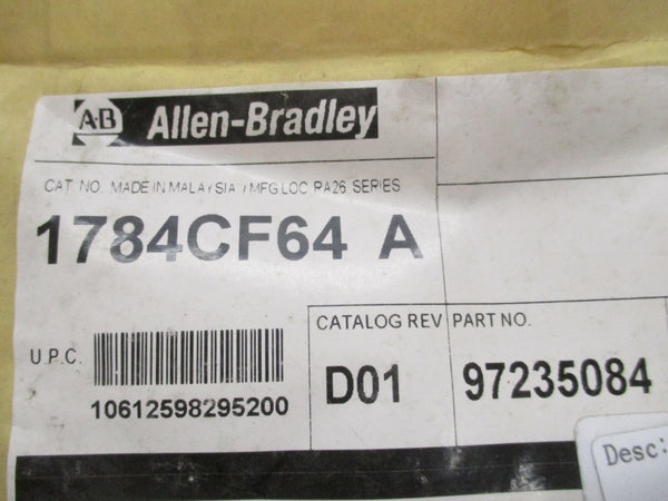 INDUSTRIAL SPARE PART 1784-CF64 SER. A REV. D01 DATE: 2008 NSFS